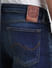 Dark Blue Mid Rise Washed Clark Regular Fit Jeans_410711+5
