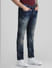 Dark Blue Low Rise Distressed Glenn Slim Fit Jeans_410716+2