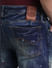 Dark Blue Low Rise Distressed Glenn Slim Fit Jeans_410716+5