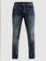 Dark Blue Low Rise Distressed Glenn Slim Fit Jeans_410716+8