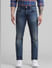 Dark Blue Low Rise Washed Slim Fit Jeans_410717+1