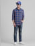 Dark Blue Low Rise Washed Slim Fit Jeans_410717+5
