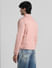 Pink Solid Casual Jacket_410718+4