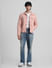 Pink Solid Casual Jacket_410718+6