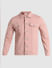 Pink Solid Casual Jacket_410718+7