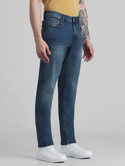 Blue Low Rise Glenn Slim Fit Jeans