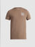 Brown Chest Branding Crew Neck T-shirt_410741+7
