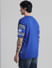 Blue Logo Text Knitted T-shirt_410755+4