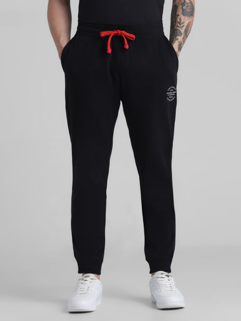 Black Mid Rise Knitted Sweatpants