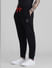 Black Mid Rise Knitted Sweatpants_410761+2