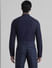 Navy Blue Knitted Full Sleeves Shirt_410763+4