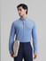 Light Blue Knitted Full Sleeves Shirt_410765+1