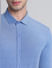 Light Blue Knitted Full Sleeves Shirt_410765+5