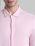 Light Pink Knitted Full Sleeves Shirt_410768+5