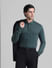 Dark Green Knitted Full Sleeves Shirt_410769+1