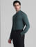 Dark Green Knitted Full Sleeves Shirt_410769+3