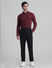 Dark Red Knitted Full Sleeves Shirt_410770+6