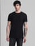 Black Jacquard Cotton T-shirt_410776+2