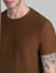 Brown Jacquard Cotton T-shirt_410777+5