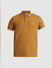 Brown Contrast Tipping Polo_410780+7