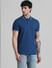 Blue Contrast Tipping Polo_410781+2
