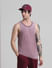 Red Knitted Crew Neck Vest_410789+1