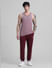 Red Knitted Crew Neck Vest_410789+6