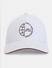 White Logo Print Baseball Cap_410799+1
