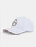 White Logo Print Baseball Cap_410799+2