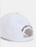 White Logo Print Baseball Cap_410799+5