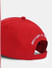 Red Logo Print Baseball Cap_410800+5
