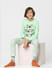 Boys Green Printed T-shirts & Pyjama Night Suit Set_400314+1