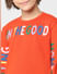 Boys Red Typographic Print Sweatshirt_400319+5
