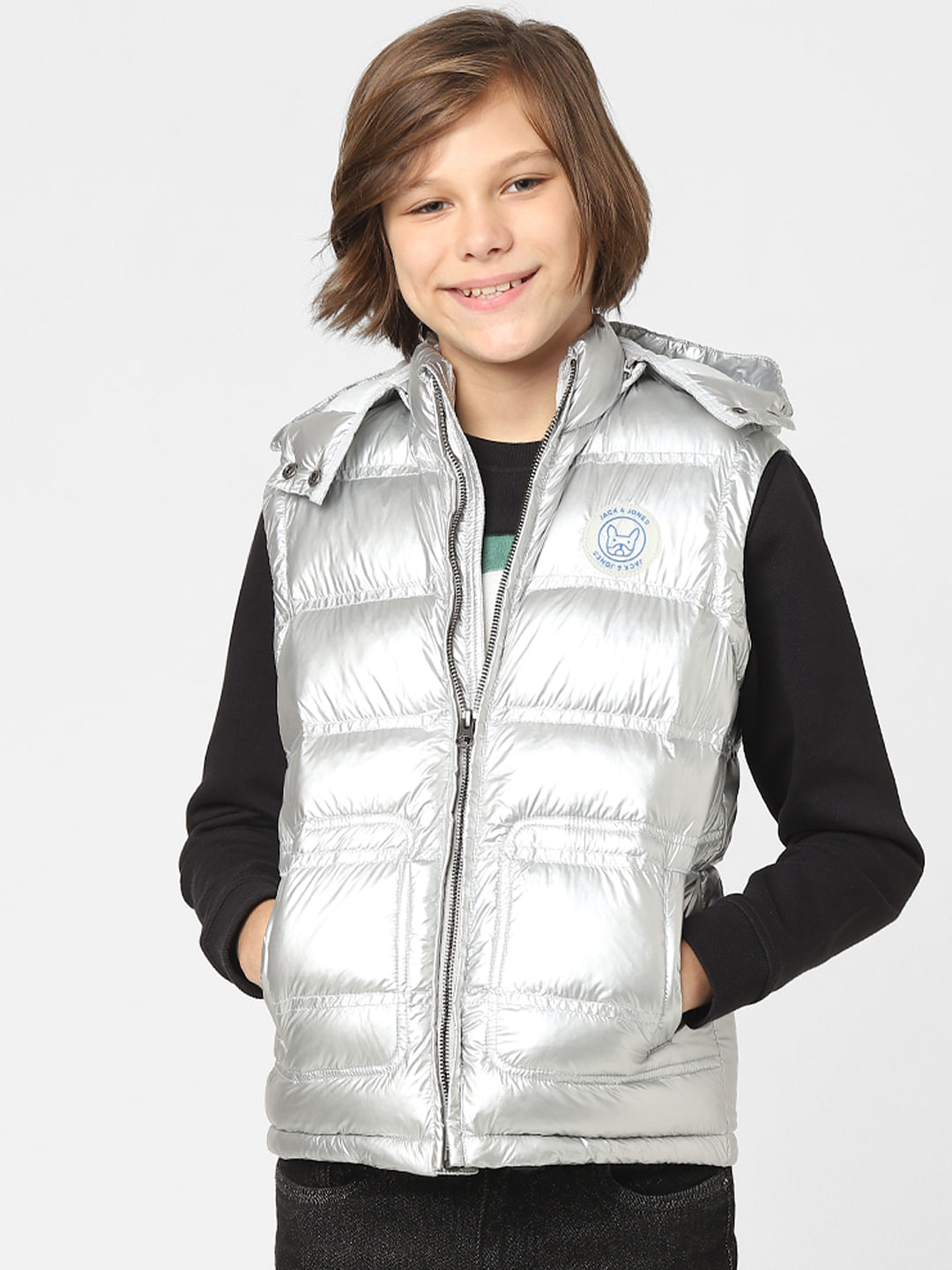 Boys hooded puffer on sale vest