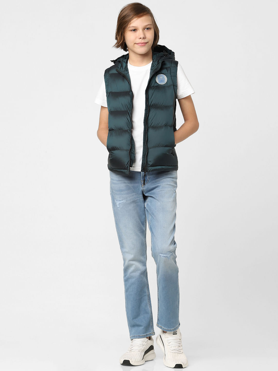 Boys green puffer on sale vest