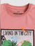 Boys Pink Graphic Print Crew Neck T-shirt