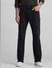 Black High Rise Faded Ray Bootcut Jeans_416416+1