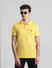 Yellow Cotton Polo T-shirt_416417+1