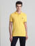 Yellow Cotton Polo T-shirt_416417+2