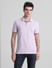 Purple Cotton Polo T-shirt_416418+2