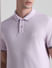 Purple Cotton Polo T-shirt_416418+5