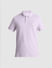 Purple Cotton Polo T-shirt_416418+7
