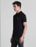 Black Cotton Polo T-shirt_416419+3