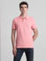 Pink Cotton Polo T-shirt_416420+2