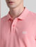 Pink Cotton Polo T-shirt_416420+5