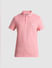 Pink Cotton Polo T-shirt_416420+7