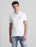 White Cotton Polo T-shirt_416421+2