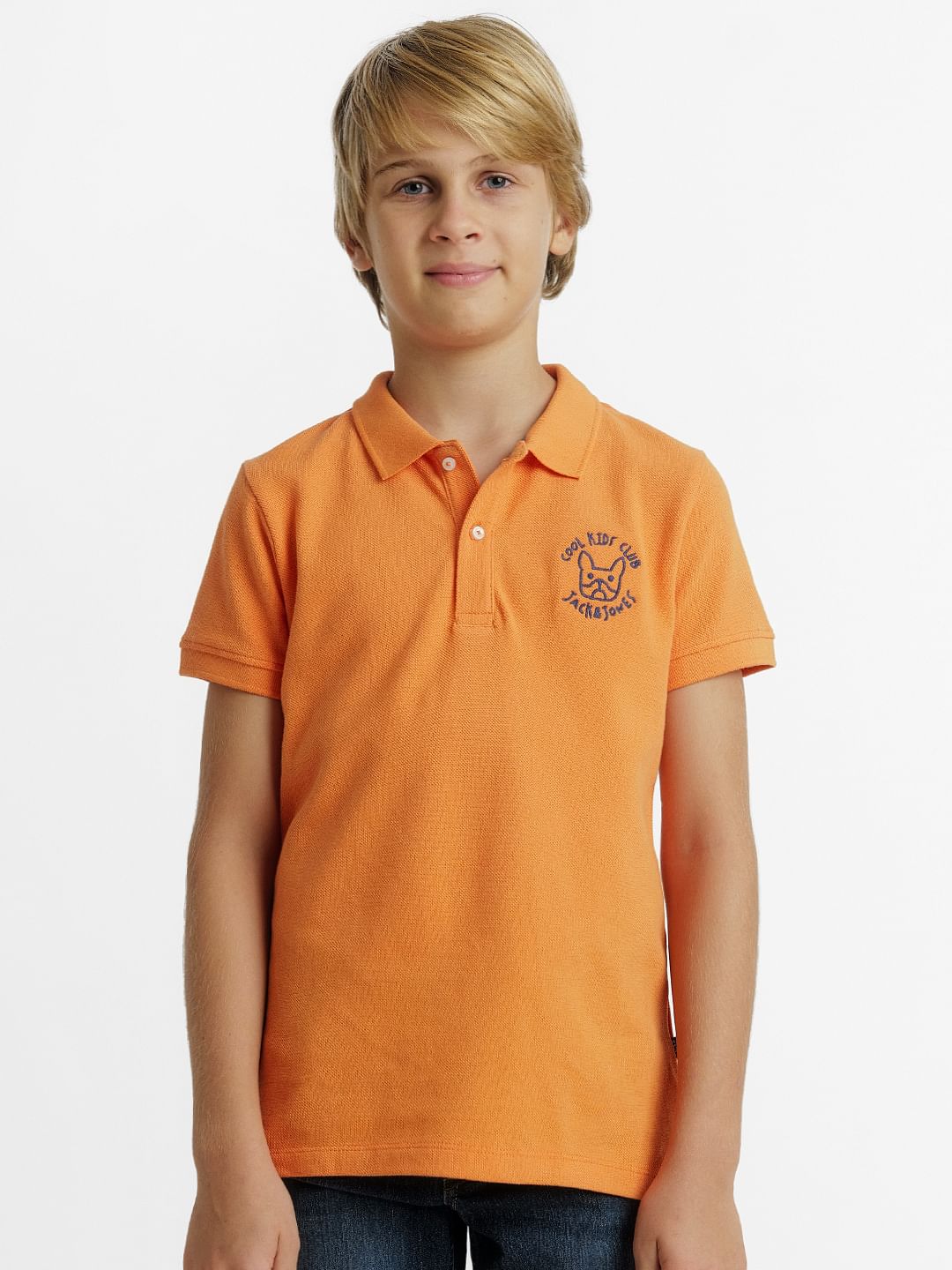 Orange polo shirt outlet kids