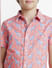 Coral Printed Short Sleeves Shirt_407317+5