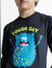 Navy Blue Monster Print T-shirt_407321+5